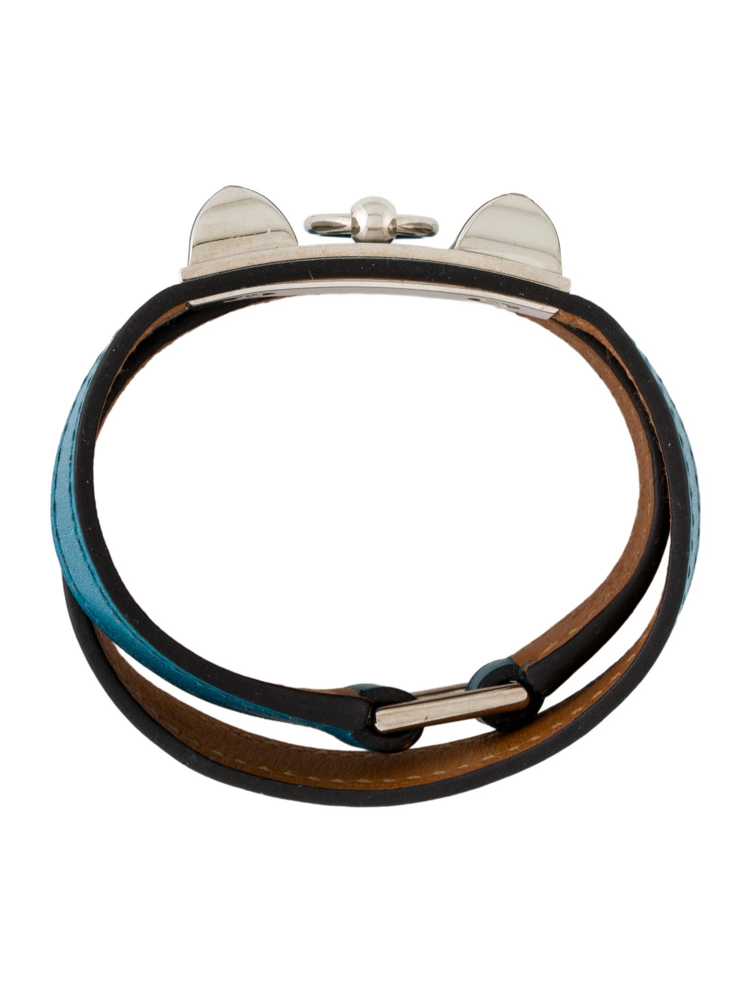 Hermès Leather Rivale Double Tour Wrap Bracelet